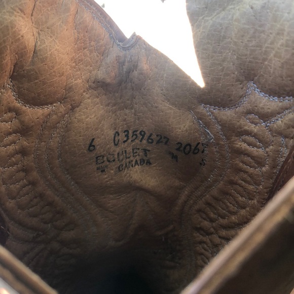 Boulet of Canada Cowboy Boots - size 6 - Picture 10 of 11